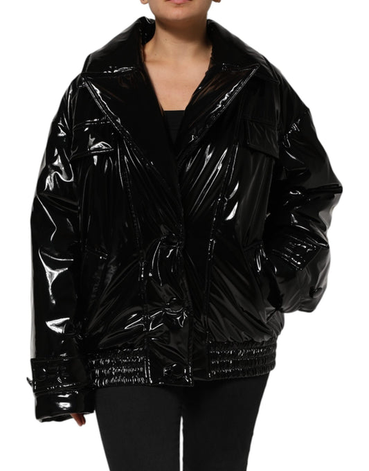 Dolce & Gabbana Polyester Black Quilted Puffer Coat Jacket – IT38 | XS par Dolce & Gabbana | Disponible sur Sandy Store ByNet