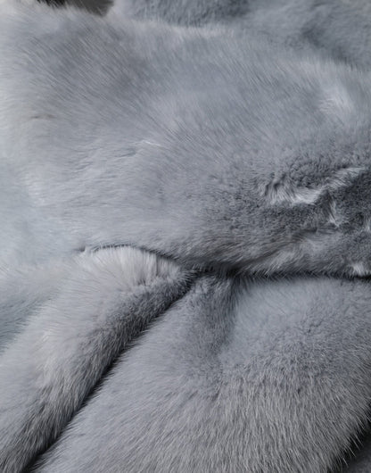 Dolce & Gabbana Powder Blue Mink Fur Neck Warmer Scarf – par Dolce & Gabbana | Disponible sur Sandy Store ByNet