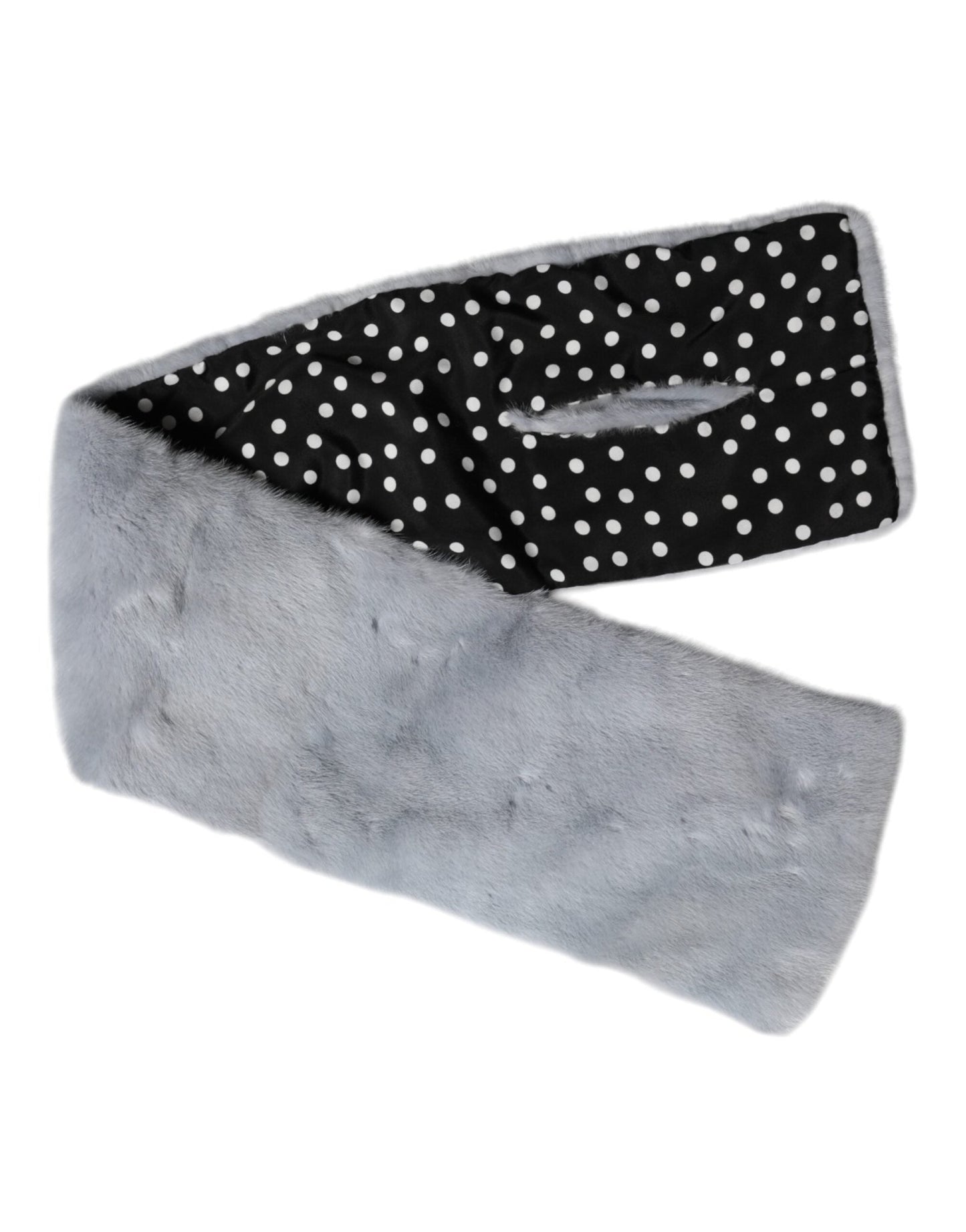 Dolce & Gabbana Powder Blue Mink Fur Neck Warmer Scarf – par Dolce & Gabbana | Disponible sur Sandy Store ByNet