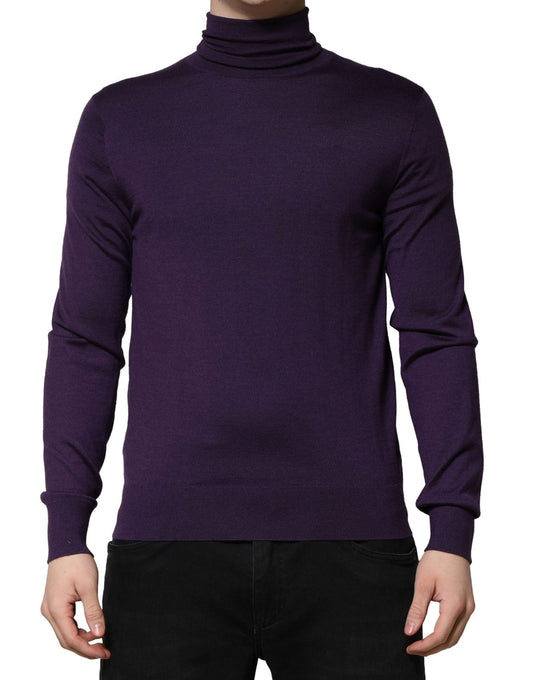 Dolce & Gabbana Purple Cashmere Turtleneck Pullover Sweater – IT48 | M par Dolce & Gabbana | Disponible sur Sandy Store ByNet
