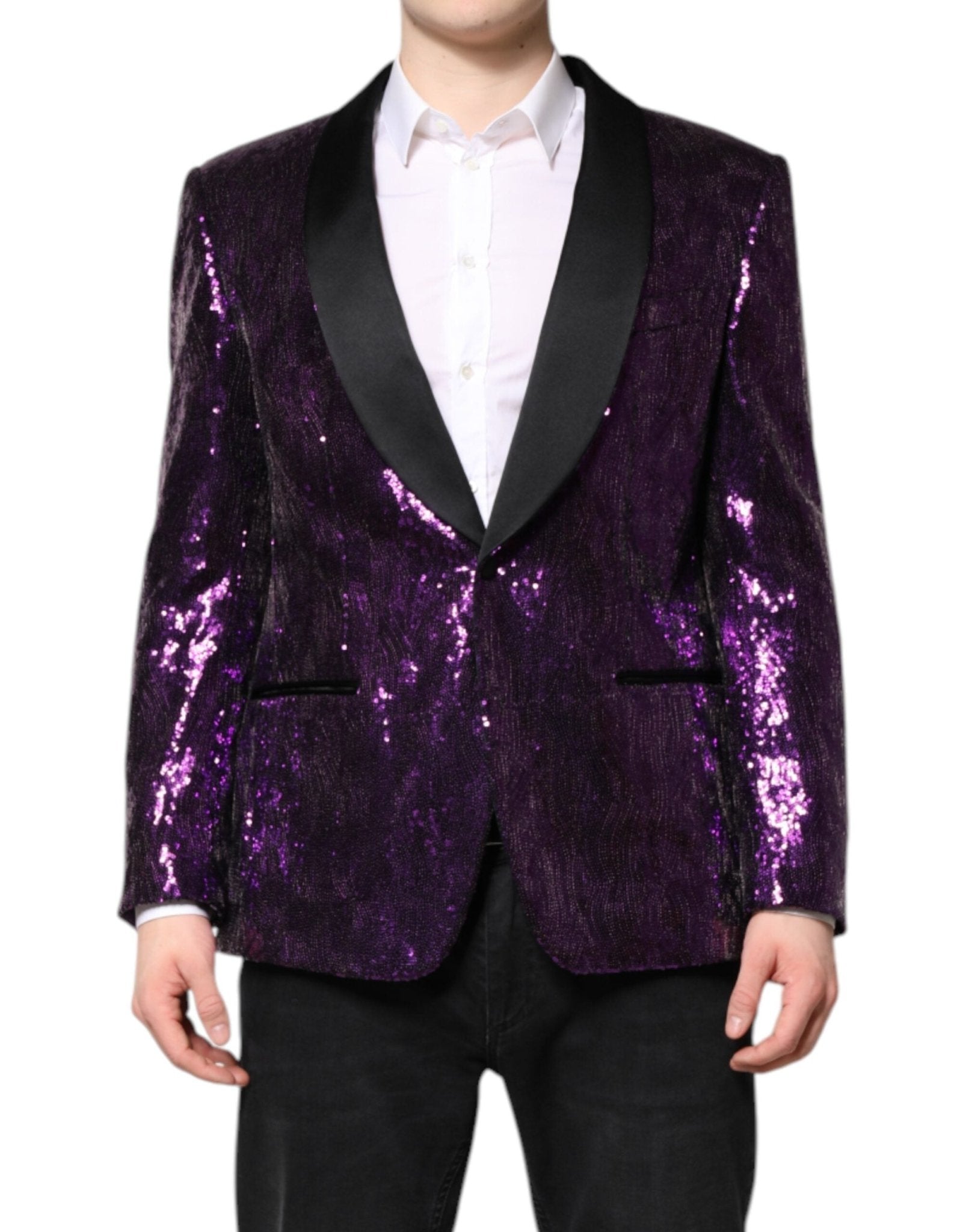 Dolce & Gabbana Purple SICILIA Sequin Embellish Coat Jacket – IT50 | L par Dolce & Gabbana | Disponible sur Sandy Store ByNet