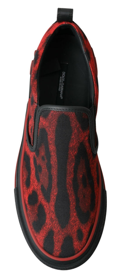 Dolce & Gabbana Red Black Leopard Loafers Sneakers Shoes – EU39/US6 par Dolce & Gabbana | Disponible sur Sandy Store ByNet