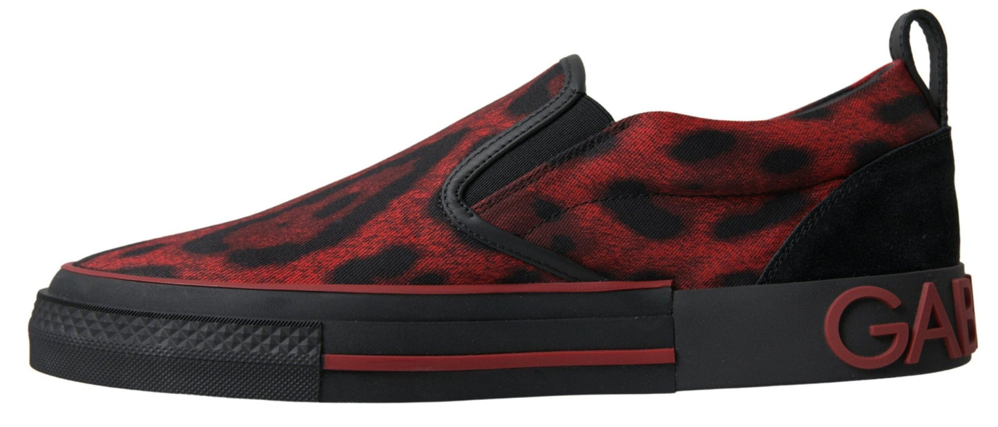Dolce & Gabbana Red Black Leopard Loafers Sneakers Shoes – EU39/US6 par Dolce & Gabbana | Disponible sur Sandy Store ByNet