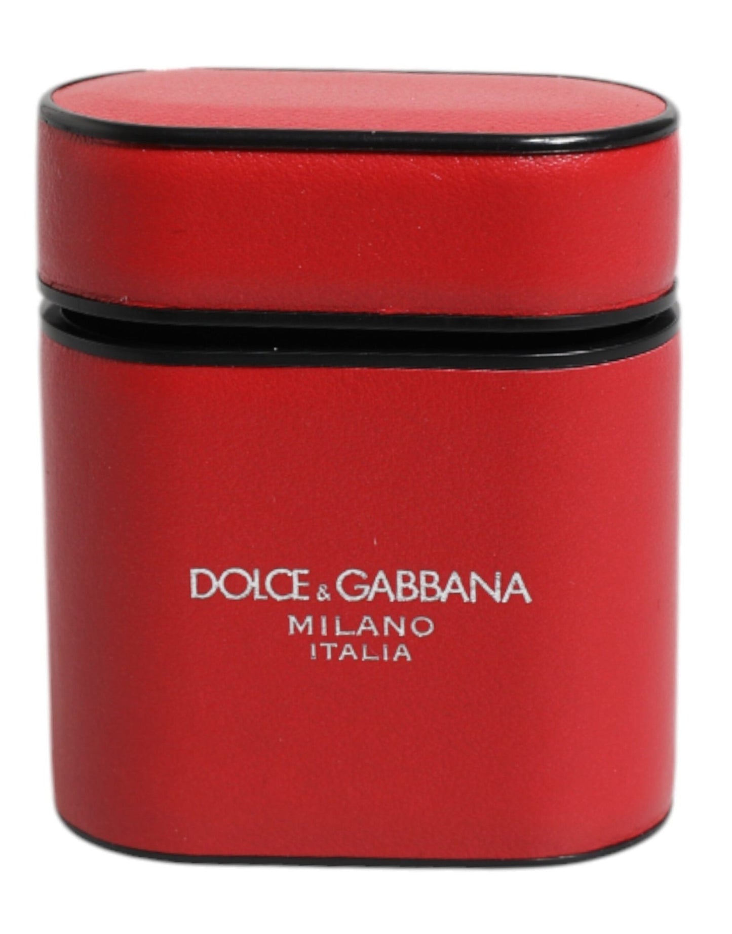 Dolce & Gabbana Red Calfskin Leather Logo Print Flip Holder Airpods Case – par Dolce & Gabbana | Disponible sur Sandy Store ByNet