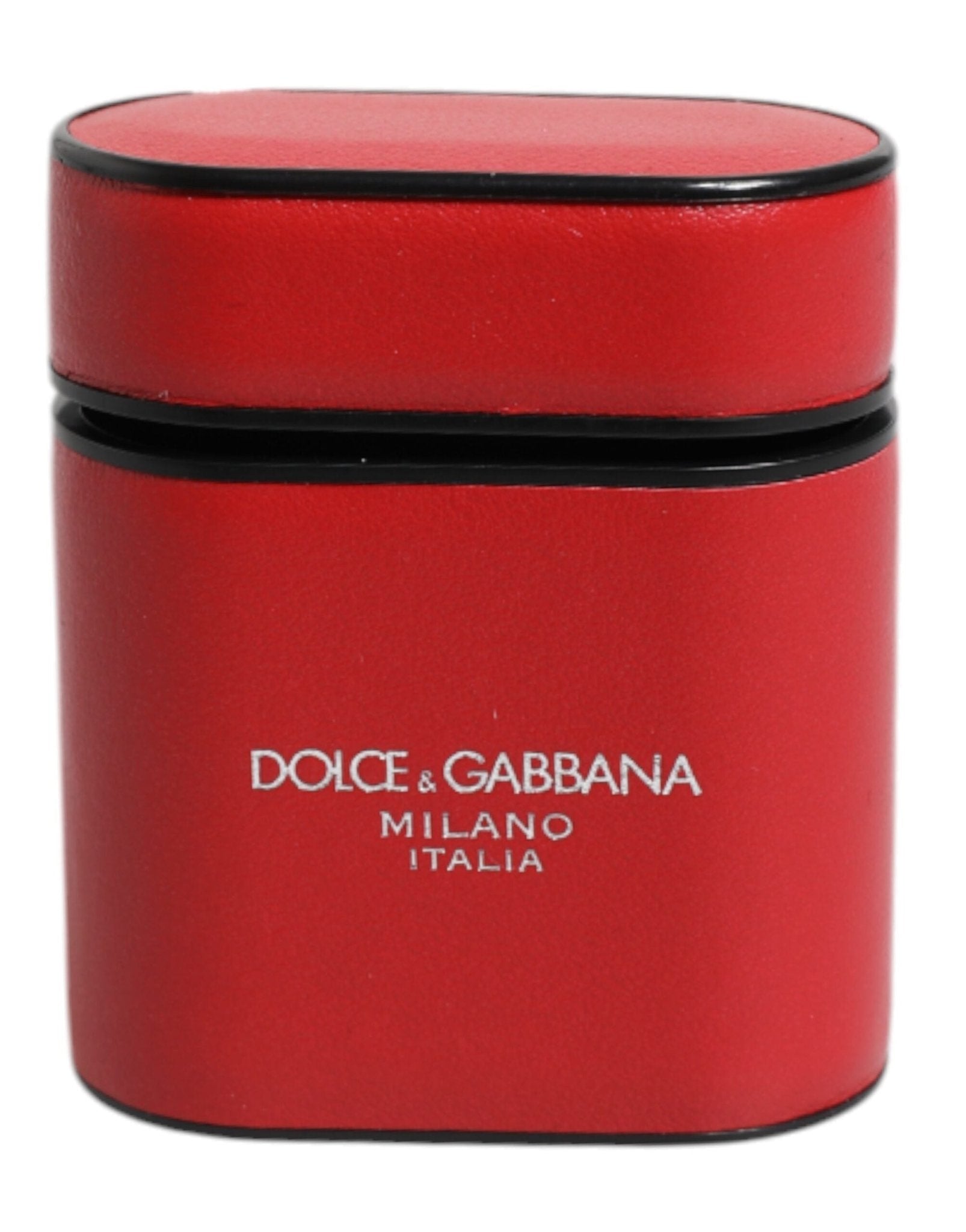 Dolce & Gabbana Red Calfskin Leather Logo Print Flip Holder Airpods Case – par Dolce & Gabbana | Disponible sur Sandy Store ByNet