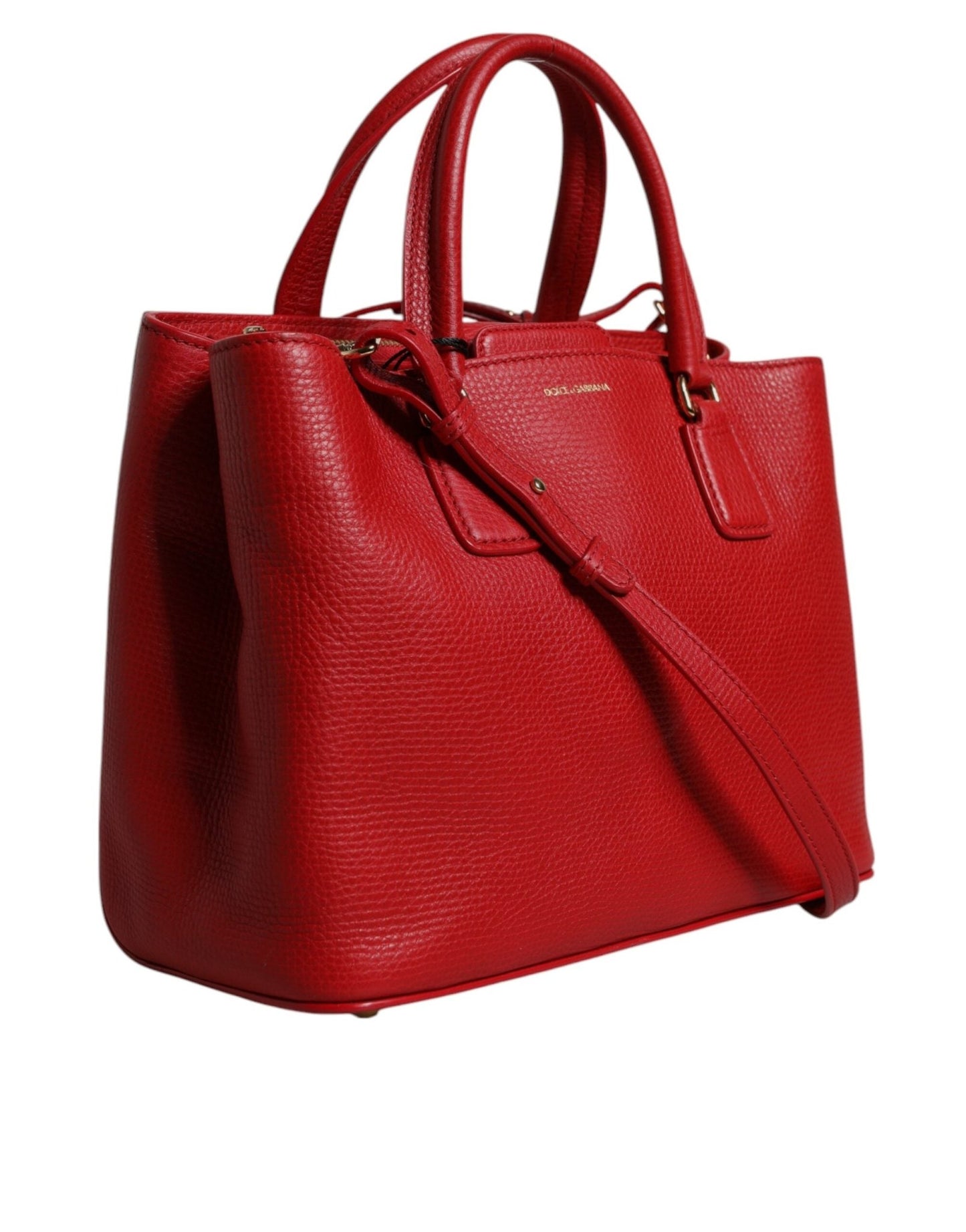 Dolce & Gabbana Red Calfskin Leather Shoulder Top Handle Bag - Sandy Store ByNet
