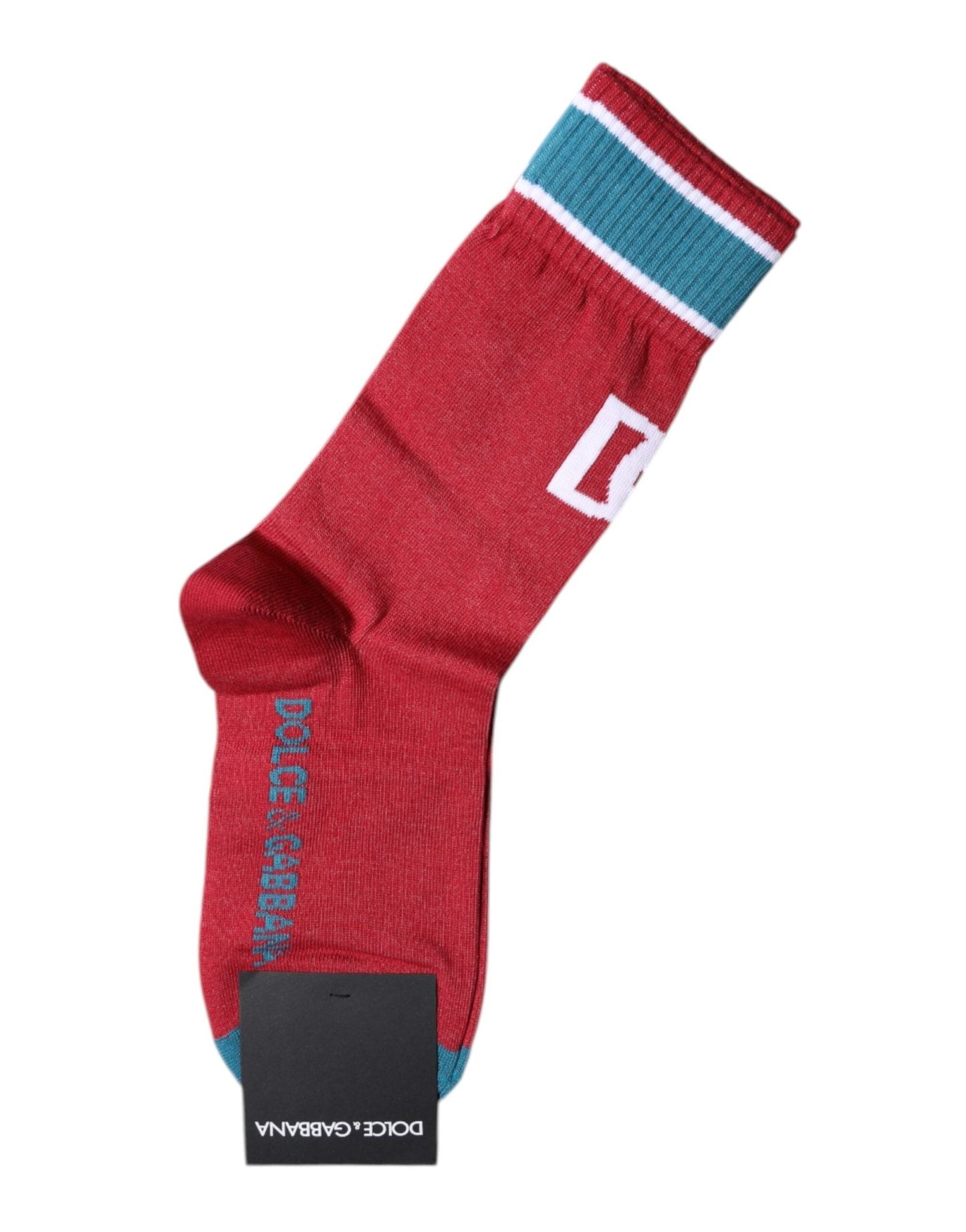 Dolce & Gabbana Red Cotton DG Logo Print Mid Calf Socks – M par Dolce & Gabbana | Disponible sur Sandy Store ByNet