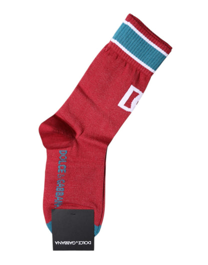 Dolce & Gabbana Red Cotton DG Logo Print Mid Calf Socks – M par Dolce & Gabbana | Disponible sur Sandy Store ByNet