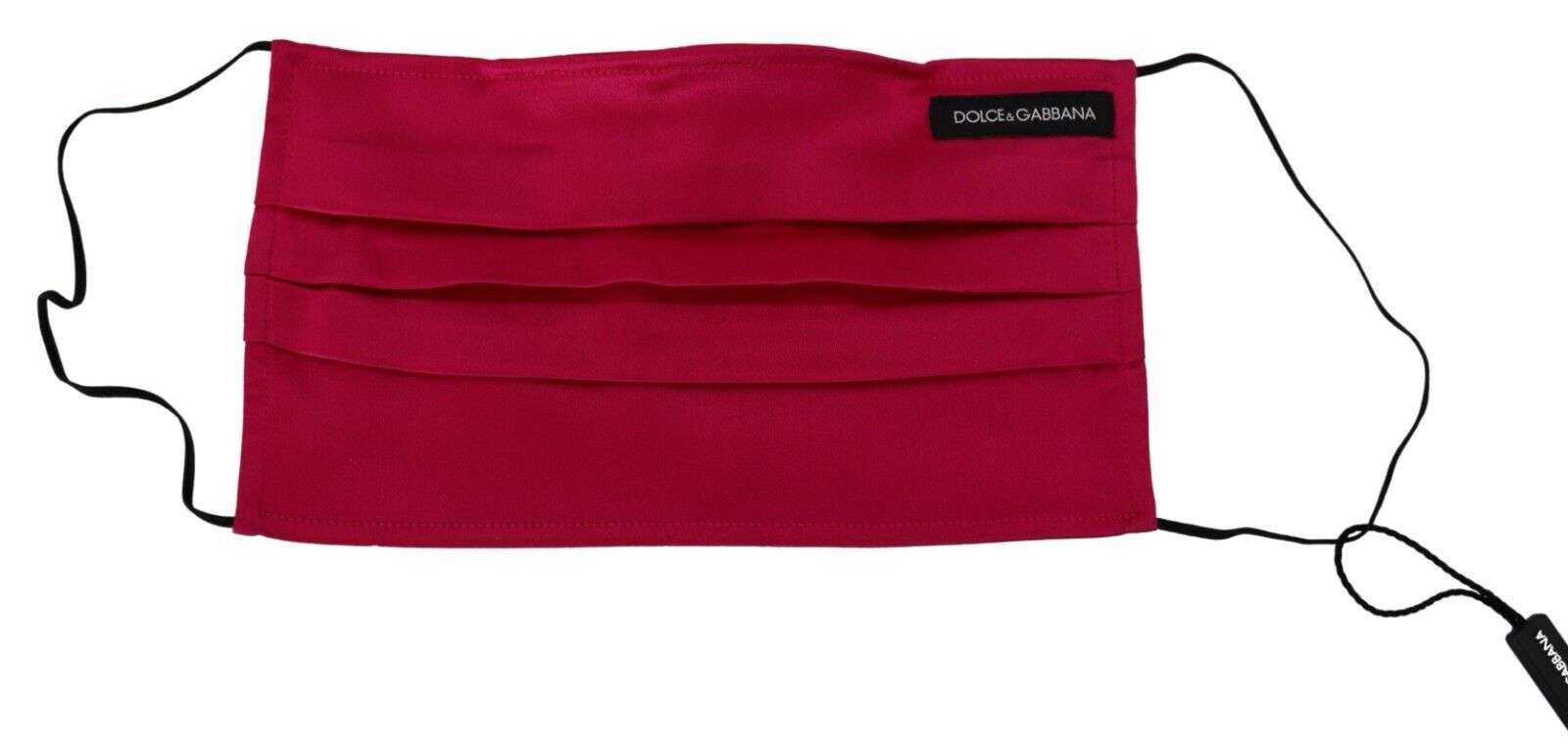 Dolce & Gabbana Red Cotton Pleated Elastic Ear Strap One Size Face Mask – par Dolce & Gabbana | Disponible sur Sandy Store ByNet