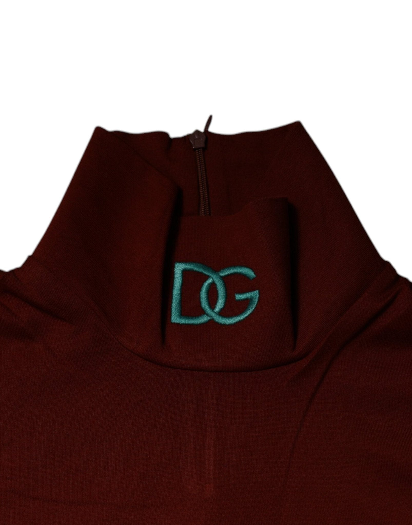 Dolce & Gabbana Red Cotton Turtleneck Men Pullover Sweater - Sandy Store ByNet