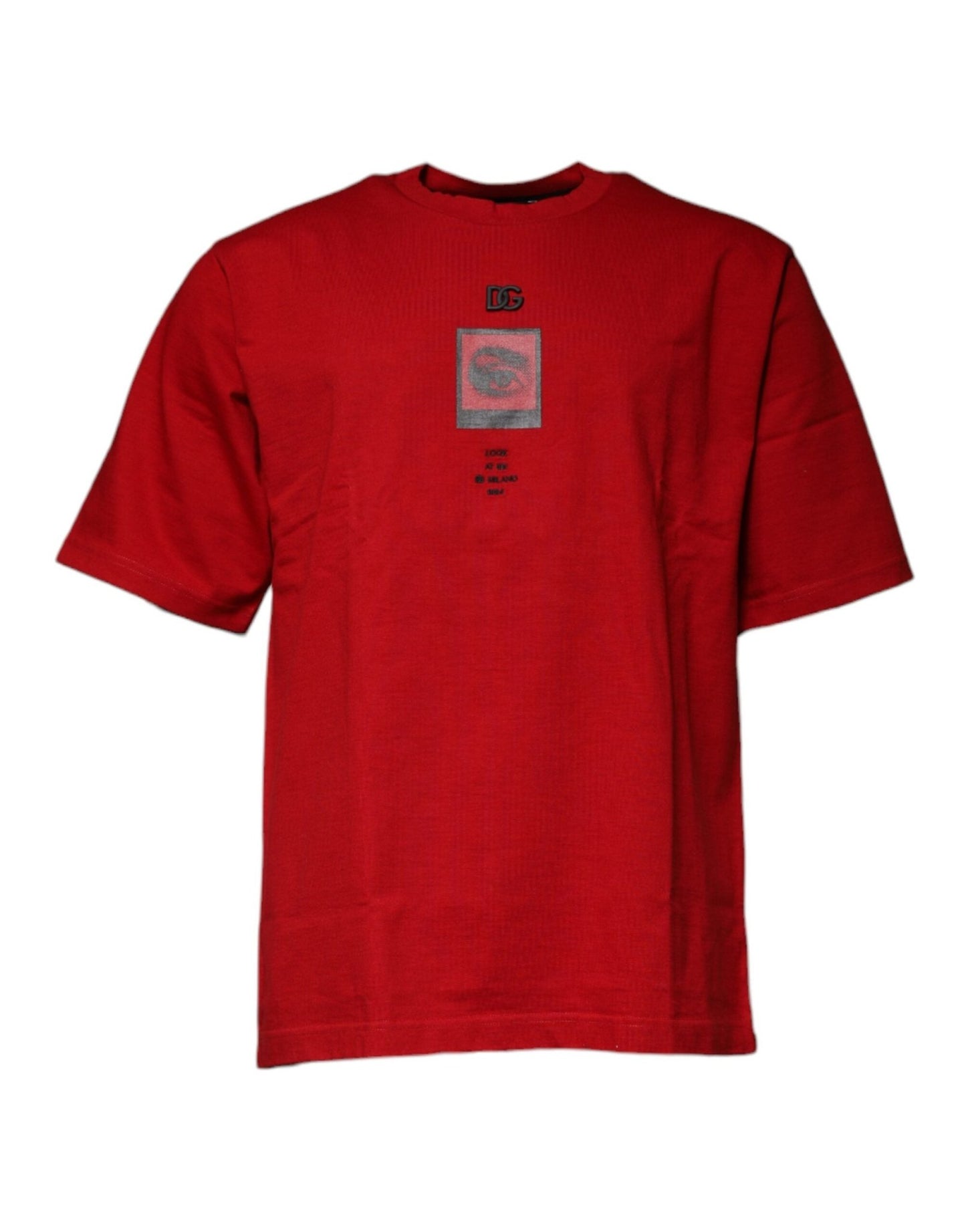 Dolce & Gabbana Red DG Eye Cotton Crew Neck T-shirt – IT44 | XS par Dolce & Gabbana | Disponible sur Sandy Store ByNet
