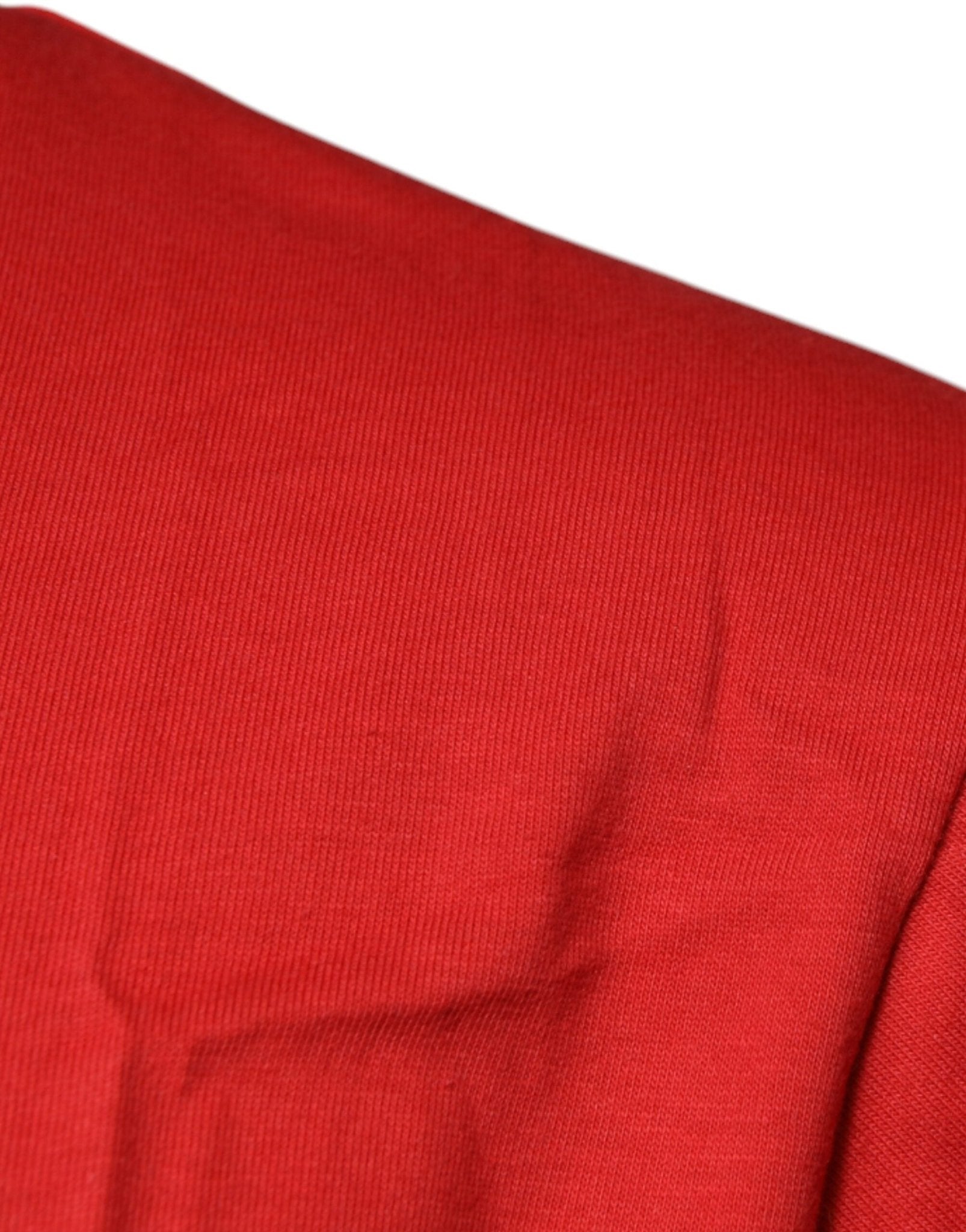 Dolce & Gabbana Red DG Logo Cotton Crew Neck T-shirt - Sandy Store ByNet
