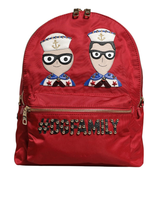 Dolce & Gabbana Red #DGFAMILY VULCANO Embellishment Backpack Bag - Sandy Store ByNet