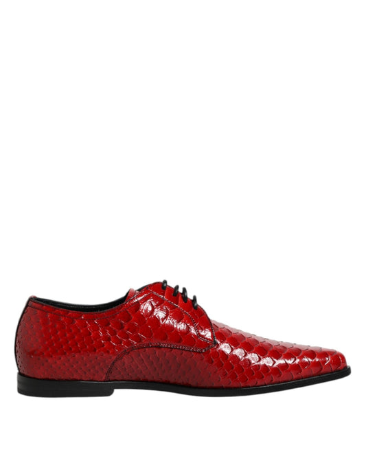Dolce & Gabbana Red Exotic Leather Lace Up Dress Derby Shoes – EU39/US6 par Dolce & Gabbana | Disponible sur Sandy Store ByNet