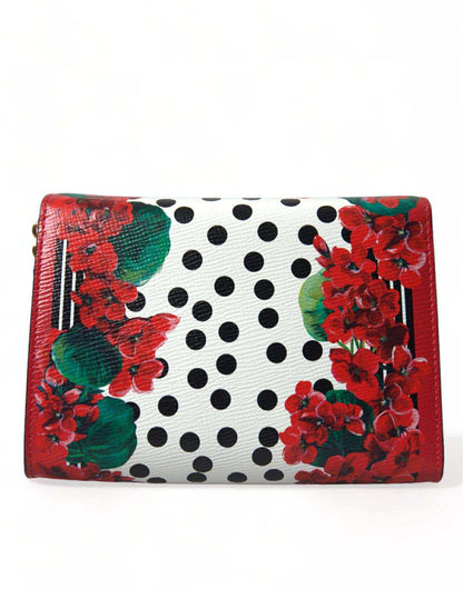 Dolce & Gabbana Red Floral Polka Dot Print Leather Chain DG Logo Shoulder Bag – par Dolce & Gabbana | Disponible sur Sandy Store ByNet