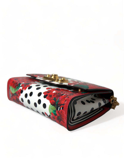 Dolce & Gabbana Red Floral Polka Dot Print Leather Chain DG Logo Shoulder Bag – par Dolce & Gabbana | Disponible sur Sandy Store ByNet