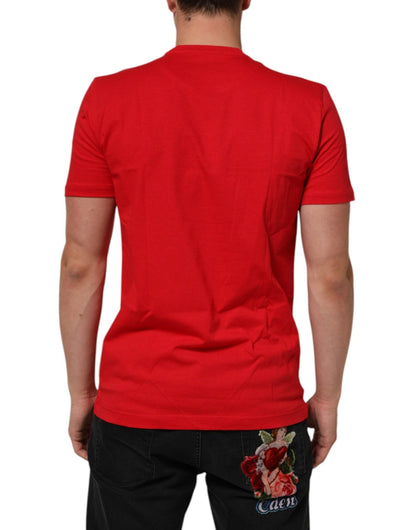Dolce & Gabbana Red Goodluck 2023 Cotton Crew Neck T-shirt – IT46 | S par Dolce & Gabbana | Disponible sur Sandy Store ByNet