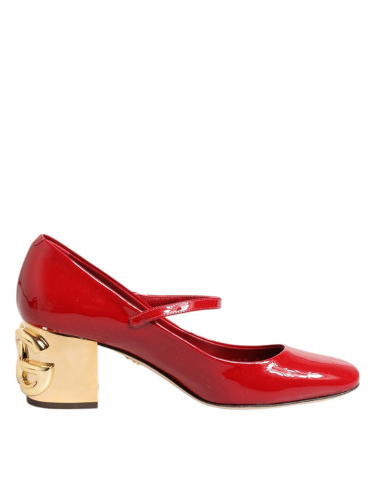 Dolce & Gabbana Red Leather DG Logo Heels Sandals Shoes – EU35.5/US5 par Dolce & Gabbana | Disponible sur Sandy Store ByNet
