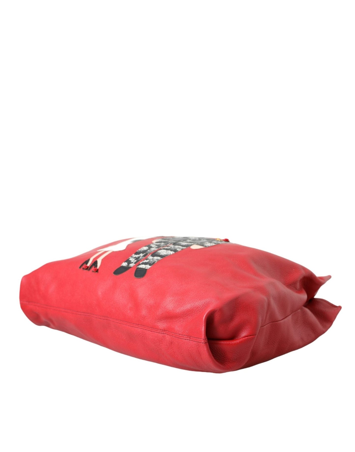 Dolce & Gabbana Red Leather #DGFamily Patch Shopping Tote Bag - Sandy Store ByNet