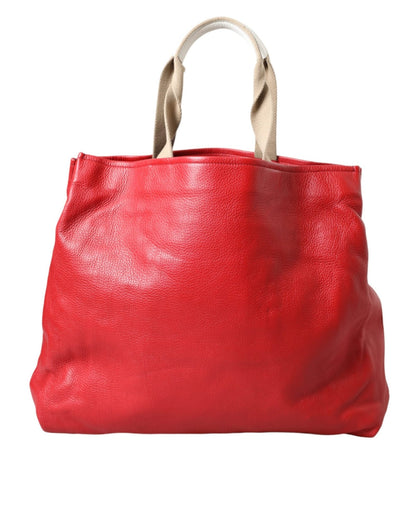 Dolce & Gabbana Red Leather #DGFamily Patch Shopping Tote Bag - Sandy Store ByNet