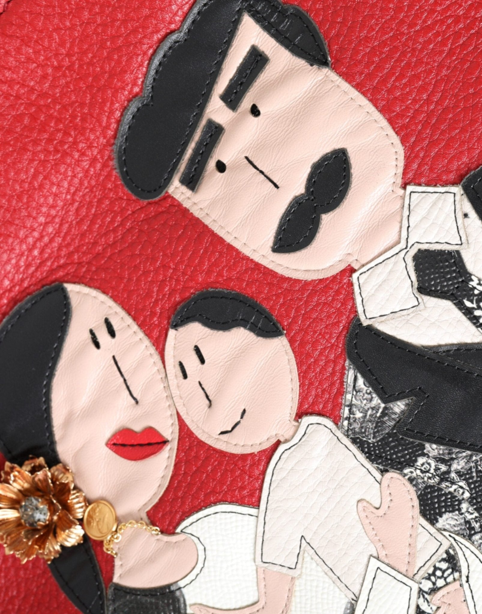 Dolce & Gabbana Red Leather #DGFamily Patch Shopping Tote Bag - Sandy Store ByNet