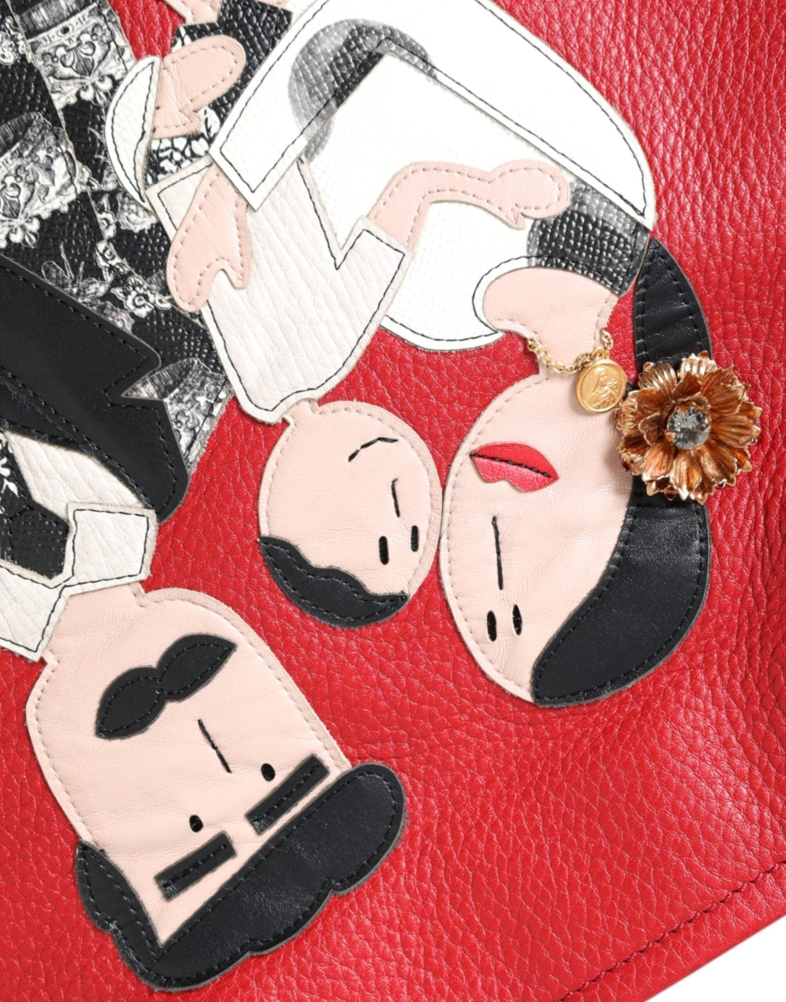Dolce & Gabbana Red Leather #DGFamily Patch Shopping Tote Bag - Sandy Store ByNet