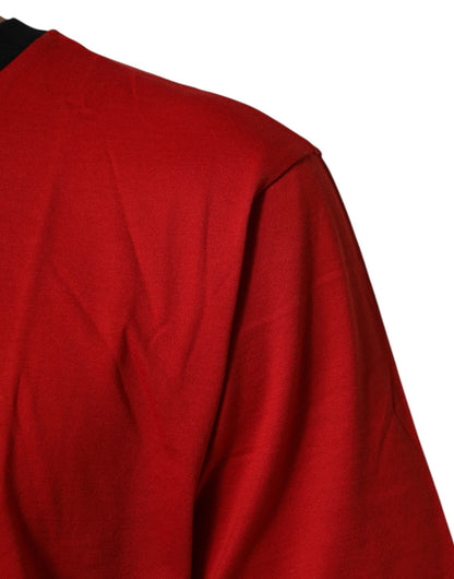 Dolce & Gabbana Red Logo Crown Cotton Short Sleeves T-shirt – IT52 | XL par Dolce & Gabbana | Disponible sur Sandy Store ByNet