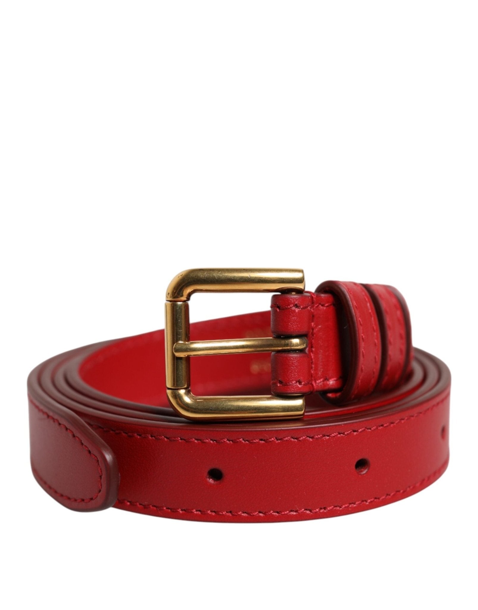 Dolce & Gabbana Red Logo Engraved Metal Waist Buckle Belt – 85 cm / 34 Inches par Dolce & Gabbana | Disponible sur Sandy Store ByNet