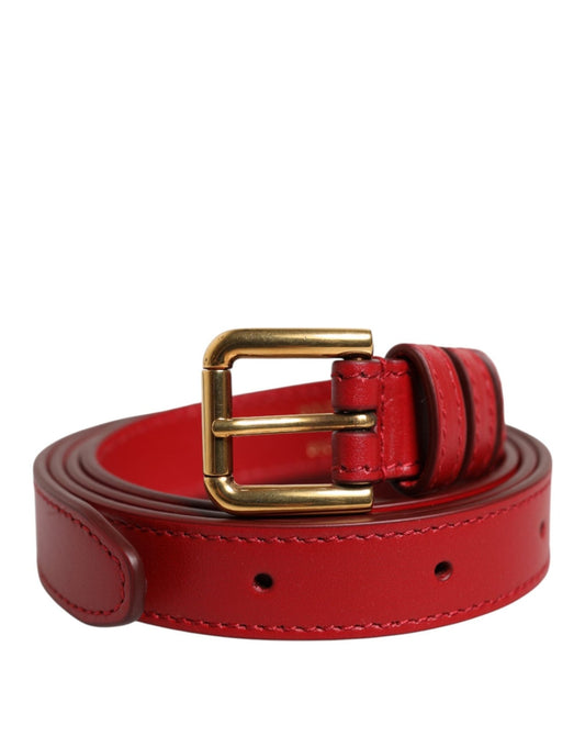 Dolce & Gabbana Red Logo Engraved Metal Waist Buckle Belt – 85 cm / 34 Inches par Dolce & Gabbana | Disponible sur Sandy Store ByNet