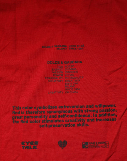Dolce & Gabbana Red Logo Eye Print Cotton Short Sleeve T-shirt – M par Dolce & Gabbana | Disponible sur Sandy Store ByNet