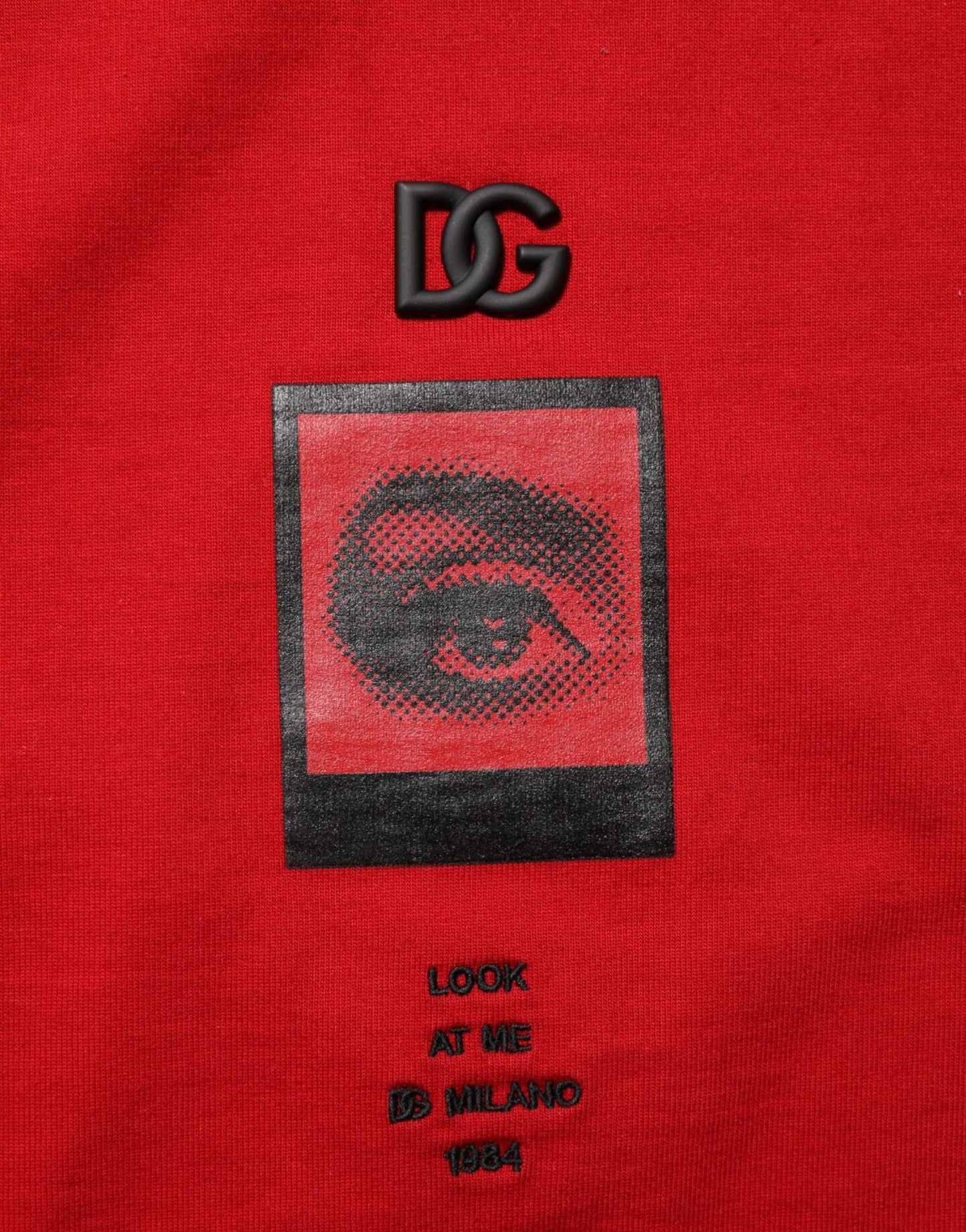 Dolce & Gabbana Red Logo Eye Print Cotton Short Sleeve T-shirt – M par Dolce & Gabbana | Disponible sur Sandy Store ByNet