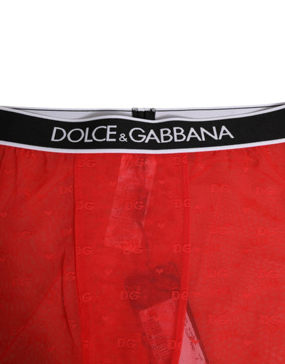 Dolce & Gabbana Red Logo Lace Tight Midi Trousers Underwear – IT2 | S par Dolce & Gabbana | Disponible sur Sandy Store ByNet