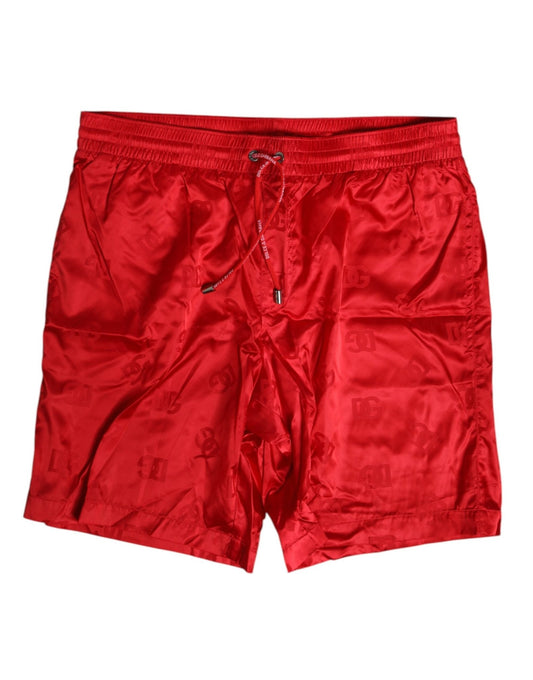 Dolce & Gabbana Red Nylon Drawstring Beachwear Shorts Swimwear – IT4 | S par Dolce & Gabbana | Disponible sur Sandy Store ByNet