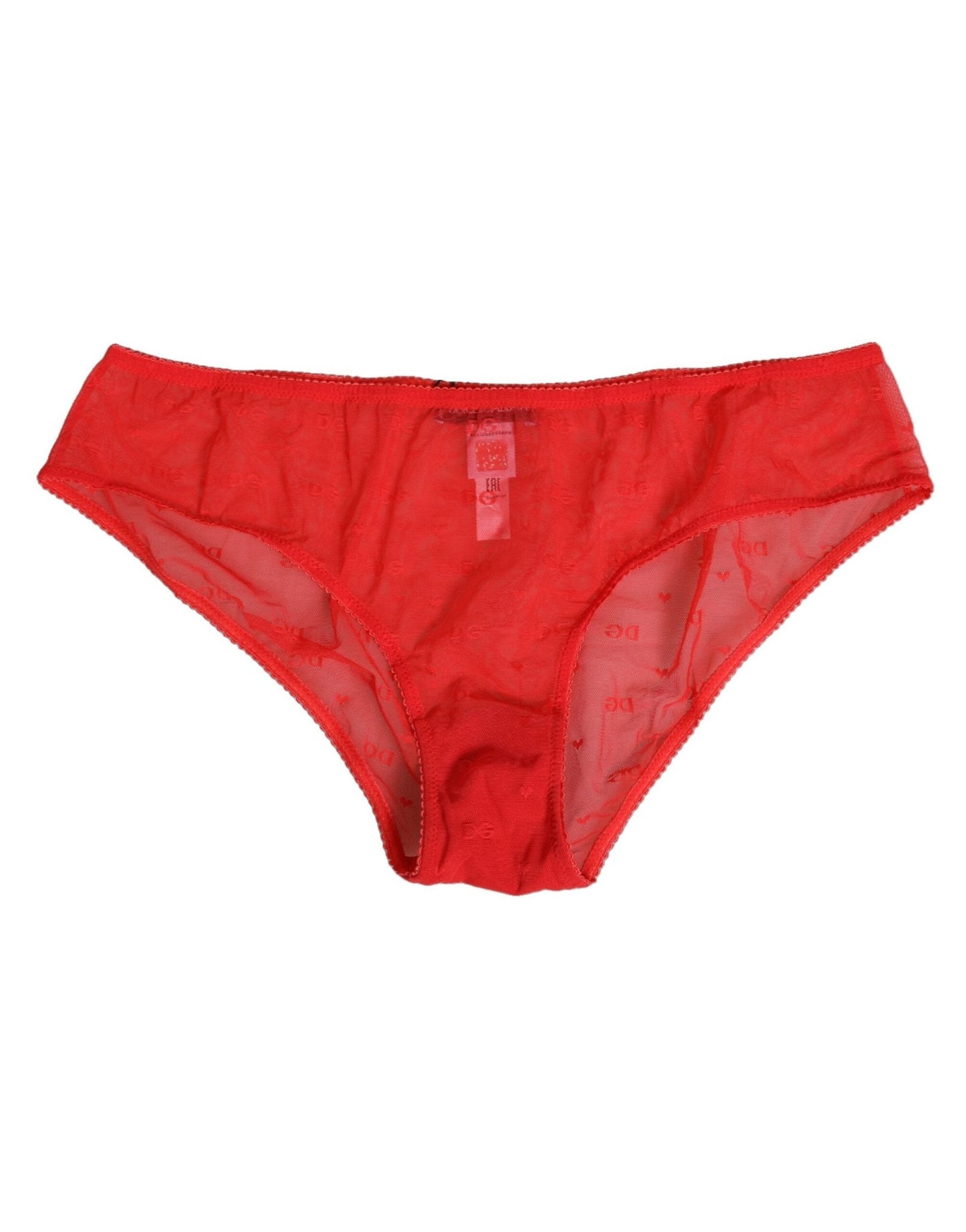 Dolce & Gabbana Red Nylon Sheer Mesh Lace Brief Panty Underwear – IT4 | L par Dolce & Gabbana | Disponible sur Sandy Store ByNet