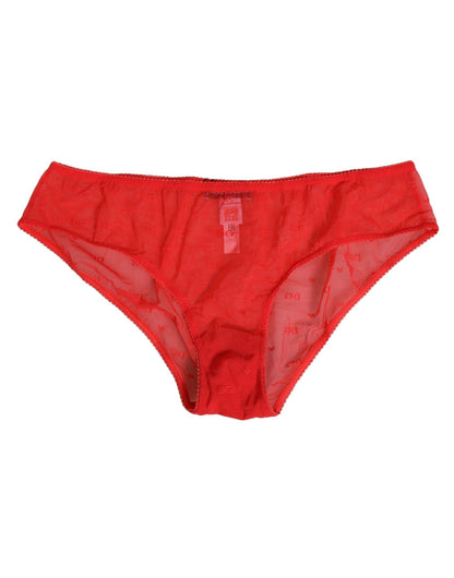 Dolce & Gabbana Red Nylon Sheer Mesh Lace Brief Panty Underwear – IT4 | L par Dolce & Gabbana | Disponible sur Sandy Store ByNet