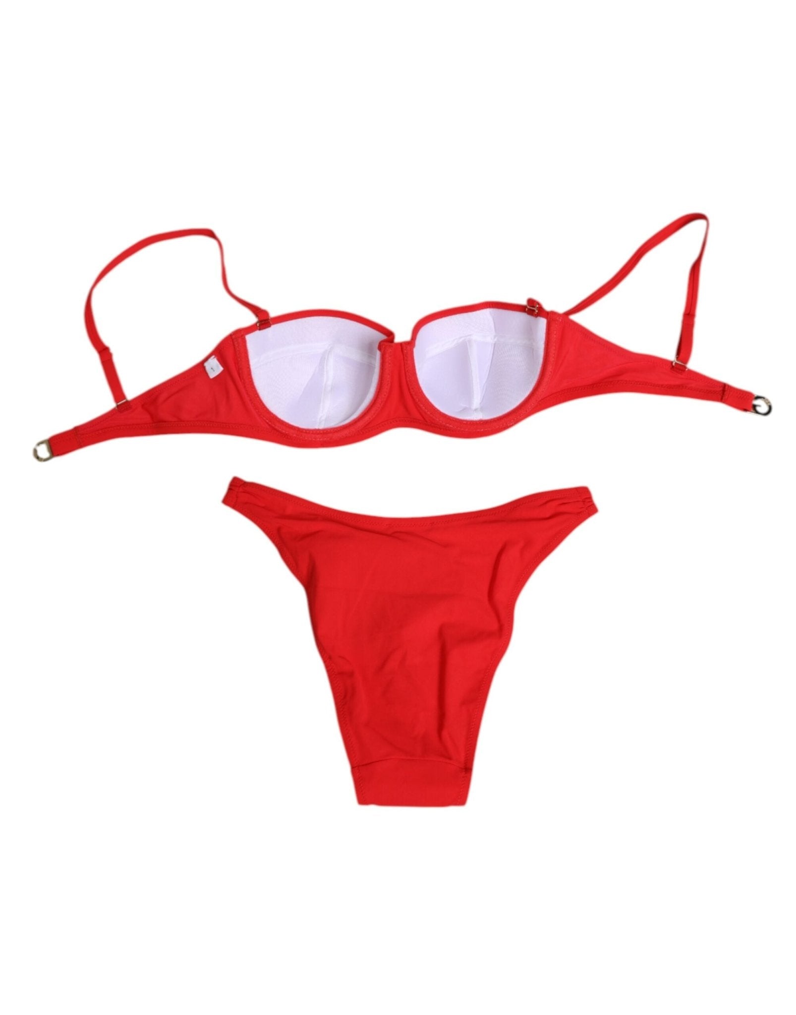 Dolce & Gabbana Red Nylon Swimsuit 2 Piece Top Bottom Swimwear – IT1 | XS par Dolce & Gabbana | Disponible sur Sandy Store ByNet