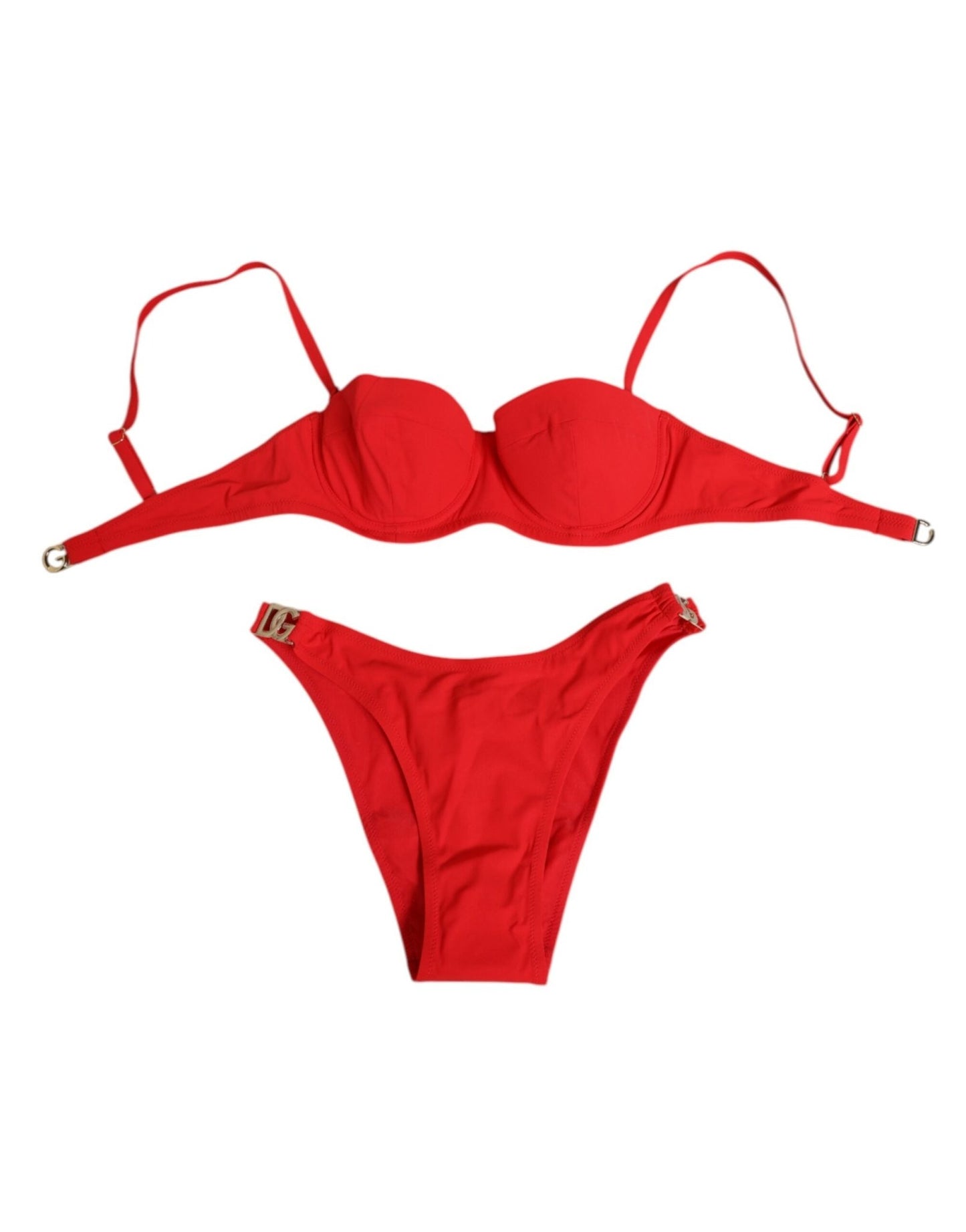 Dolce & Gabbana Red Nylon Swimsuit 2 Piece Top Bottom Swimwear – IT1 | XS par Dolce & Gabbana | Disponible sur Sandy Store ByNet