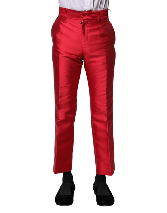Dolce & Gabbana Red Polyester Cropped Dress Pants – IT46 | S par Dolce & Gabbana | Disponible sur Sandy Store ByNet
