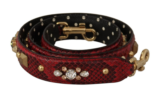 Dolce & Gabbana Red Python Leather Shoulder Bag Strap - Sandy Store ByNet