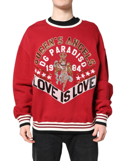 Dolce & Gabbana Red Sequin Knit Pullover Sweatshirt Sweater – IT50 | L par Dolce & Gabbana | Disponible sur Sandy Store ByNet