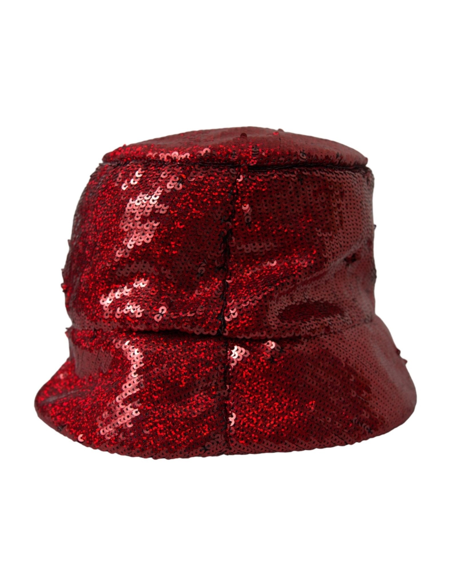Dolce & Gabbana Red Sequined Nylon Bucket Hat Men - Sandy Store ByNet