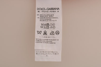 Dolce & Gabbana Red Silk Floral Embroidered Elegance Top - Sandy Store ByNet