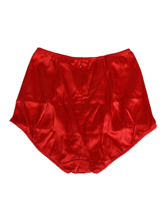 Dolce & Gabbana Red Silk Satin High - Waist Briefs Women Underwear – IT2 | S par Dolce & Gabbana | Disponible sur Sandy Store ByNet