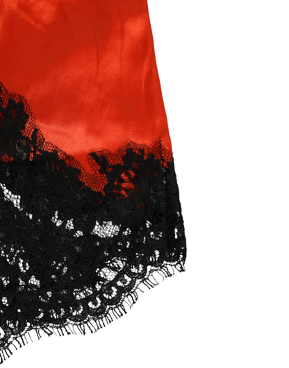 Dolce & Gabbana Red Silk Satin Lace Shorts Underwear – IT2 | S par Dolce & Gabbana | Disponible sur Sandy Store ByNet