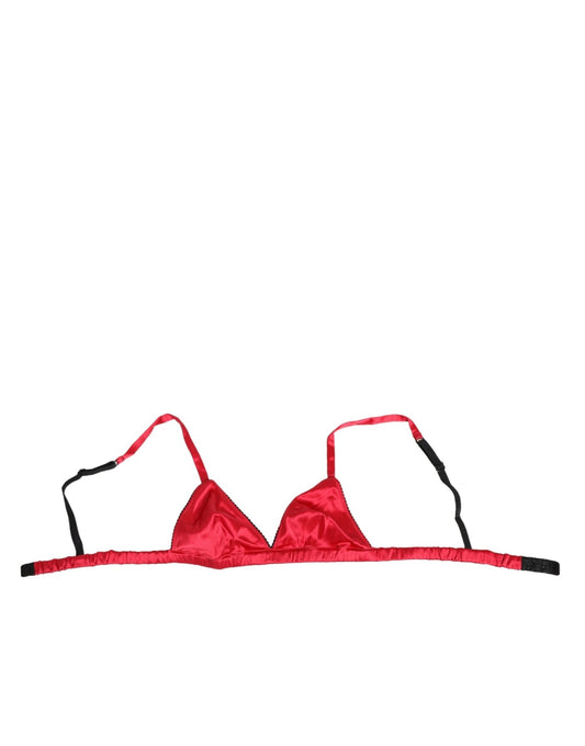 Dolce & Gabbana Red Silk Satin Triangle Soft Cup Br Underwear – IT2 | S par Dolce & Gabbana | Disponible sur Sandy Store ByNet