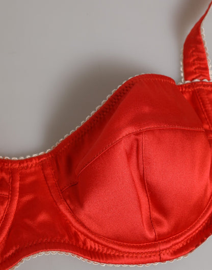 Dolce & Gabbana Red Silk Satin Underwire Bra Semi - Pad Underwear – IT2 | S par Dolce & Gabbana | Disponible sur Sandy Store ByNet