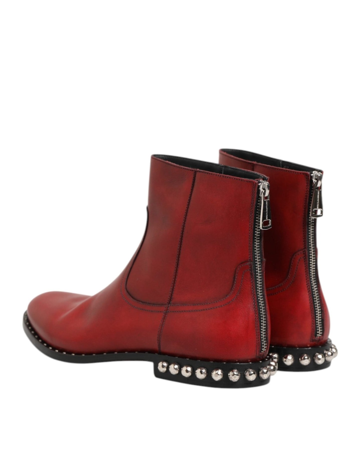 Dolce & Gabbana Red Studded Chelsea Short Ankle Boots Shoes – EU44/US11 par Dolce & Gabbana | Disponible sur Sandy Store ByNet