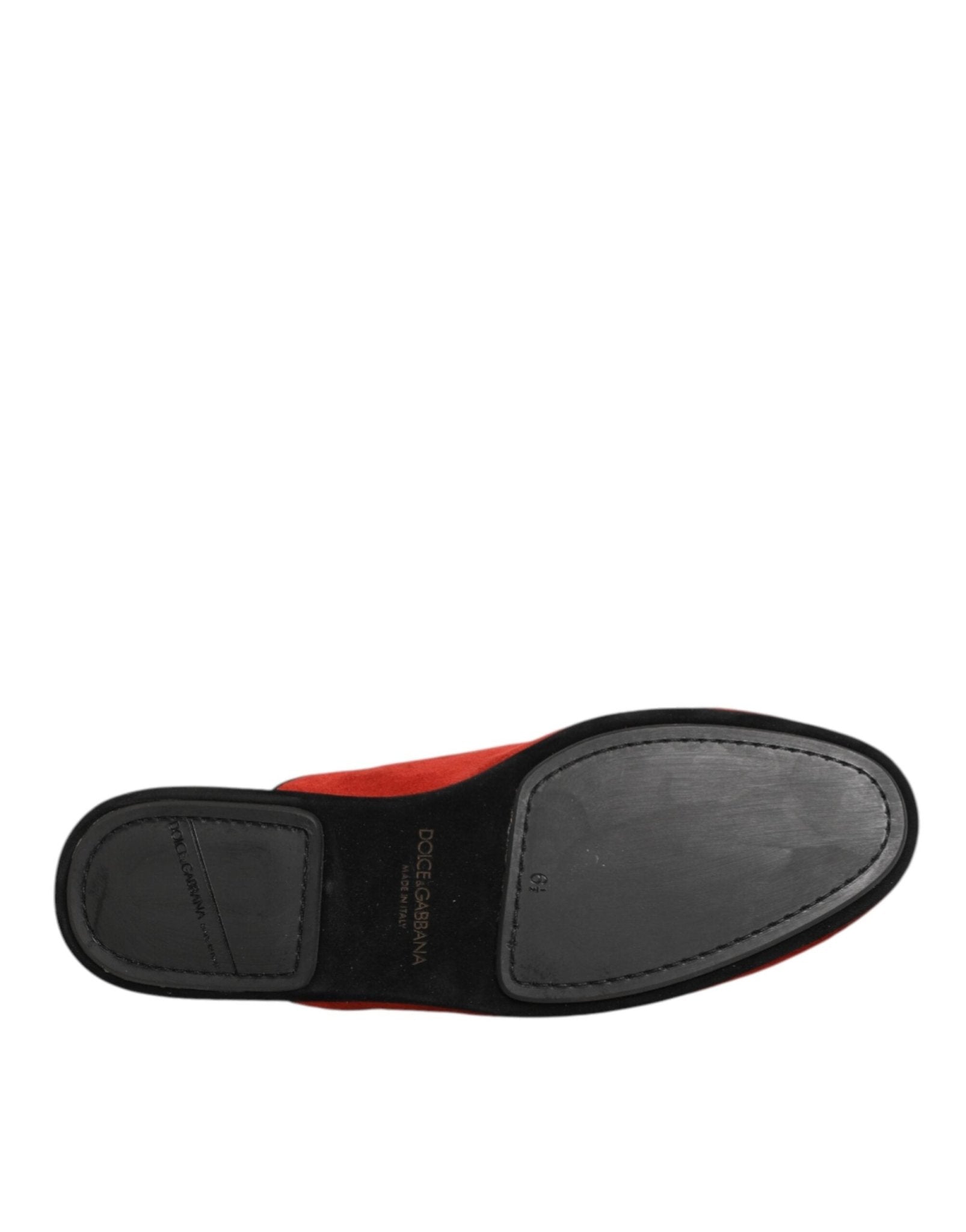 Dolce & Gabbana Red Suede DG King Men House Slippers Shoes – EU40.5/US7.5 par Dolce & Gabbana | Disponible sur Sandy Store ByNet