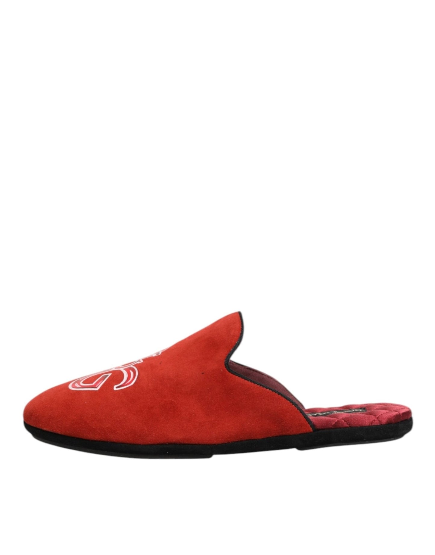 Dolce & Gabbana Red Suede DG King Men House Slippers Shoes – EU40.5/US7.5 par Dolce & Gabbana | Disponible sur Sandy Store ByNet