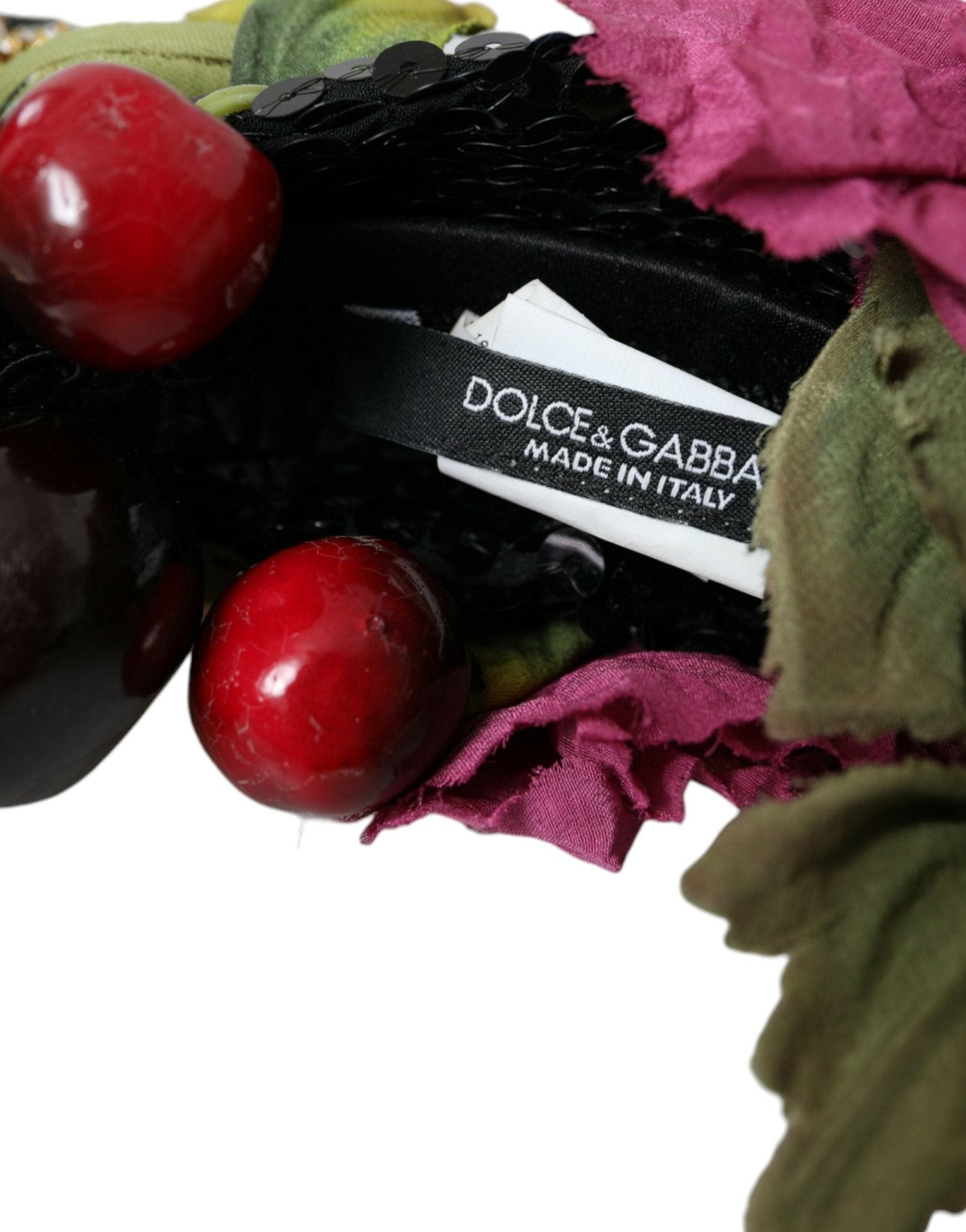 Dolce & Gabbana Red Watermelon Cherry Crystal Hairband Statement Diadem - Sandy Store ByNet